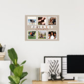 Modern Beige Friends Forever Foto Collage Poster (Thuiskantoor)