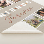 Modern Beige Friends Forever Foto Collage Sherpa Deken (3/4)