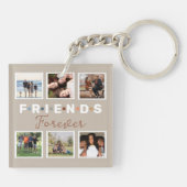 Modern Beige Friends Forever Foto Collage Sleutelhanger (Achterkant)