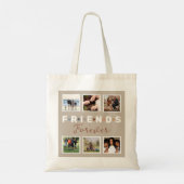 Modern Beige Friends Forever Foto Collage Tote Bag (Achterkant)
