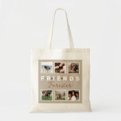 Modern Beige Friends Forever Foto Collage Tote Bag (Voorkant)