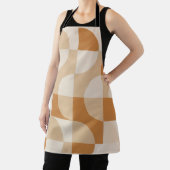 Modern Beige Geometric Apron Schort (Insitu)