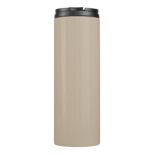 Modern Beige Gold Monogram Thermal Tumbler Thermosbeker (Achterkant)
