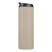 Modern Beige Gold Monogram Thermal Tumbler Thermosbeker (Geroteerd rechts)
