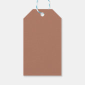 Modern Beige Green Terracotta Label met kerstcadea Cadeaulabel (Achterkant)