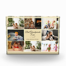 Modern Beige Grootouder Jubileum Fotocadeau Fotoblokken