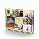 Modern Beige Grootouder Jubileum Fotocadeau Fotoblokken (Rechts)