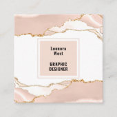 Modern Beige Ivoor Square Visitekaartje (Voorkant)