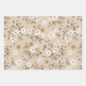 Modern Beige kerstinpakpapier Inpakpapier Vel (Voorkant 2)