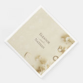 Modern Beige lente zomer bruiloft Servet (Hoek)