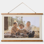 Modern Beige Lijst Aangepast fotocanvas Hangend Wandkleed (Voorkant)