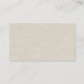 Modern Beige Linen Professional Luxury Minimalist Visitekaartje (Achterkant)