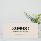 Modern Beige Maan Phases Elegant Cadeaubon (Staand voorkant)