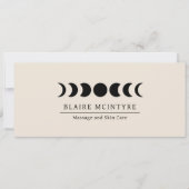 Modern Beige Maan Phases Elegant Cadeaubon (Voorkant)