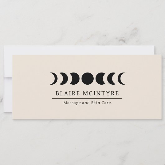 Modern Beige Maan Phases Elegant Cadeaubon (Voorkant)