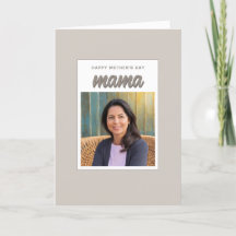 Modern Beige Mama Kinder Foto Moederdag