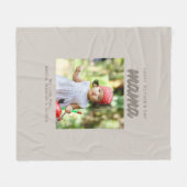 Modern Beige Mama Kinder Foto Moederdag Fleece Deken (Voorkant (Horizontaal))