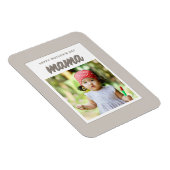 Modern Beige Mama Kinder Foto Moederdag Magneet (Rechterzijde)
