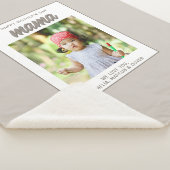 Modern Beige Mama Kinder Foto Moederdag Sherpa Deken (3/4)