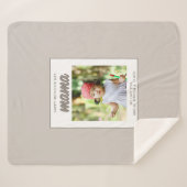 Modern Beige Mama Kinder Foto Moederdag Sherpa Deken (Voorkant (horizontaal))