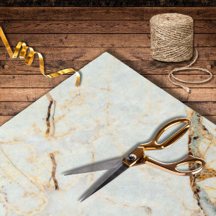 Modern Beige Marble Brown Inlay Wedding Tissuepapier