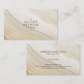 Modern Beige Marble Visitekaartje (Voorkant / Achterkant)