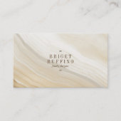 Modern Beige Marble Visitekaartje (Voorkant)