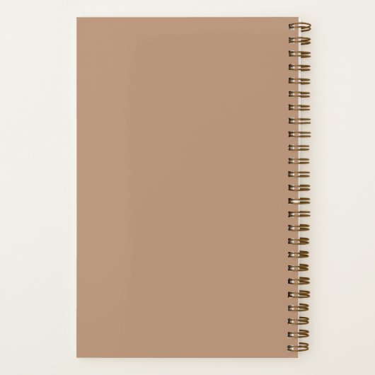 Modern Beige Minimal Script Elegant Custom Notitieboek (Achterkant)