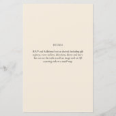 Modern Beige Monochrome Wedding (Achterkant)