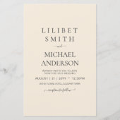 Modern Beige Monochrome Wedding (Voorkant)