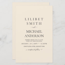 Modern Beige Monochrome Wedding