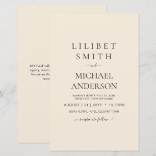 Modern Beige Monochrome Wedding