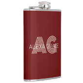 Modern beige monogram heupfles (Rechts)