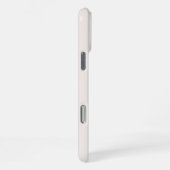 Modern Beige Monogram Naam iPhone Hoesje (Rechterkant)