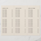 Modern Beige Moon Phases Elegante Tri-fold brochur (Achterkant)