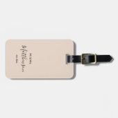 Modern Beige Mr. en Mrs. Passen getrouwd Family Cu Bagagelabel (Voorkant horizontaal)