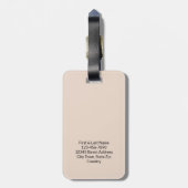 Modern Beige Mr. en Mrs. Passen getrouwd Family Cu Bagagelabel (Achterkant verticaal)