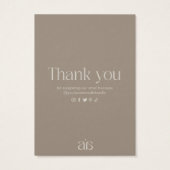 Modern Beige Necklace Jewelry Display Card Visitekaartje (Achterkant)