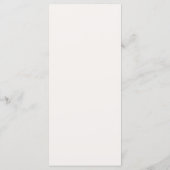 Modern beige & Off White bloemen bruiloftsmenu Menu (Achterkant)