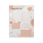 Modern Beige-Peach Daily Planner Notitieblok (Linkerzijde)