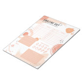 Modern Beige-Peach Daily Planner Notitieblok (Schuin)