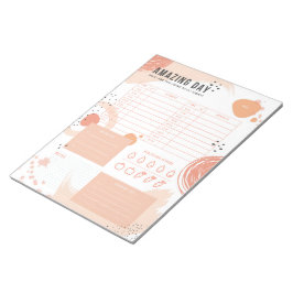 Modern Beige-Peach Daily Planner Notitieblok