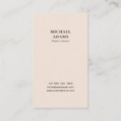 Modern Beige Photo Social Media Visitekaartjes (Achterkant)