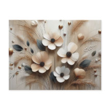 Modern Beige-Pink 2 bloemen