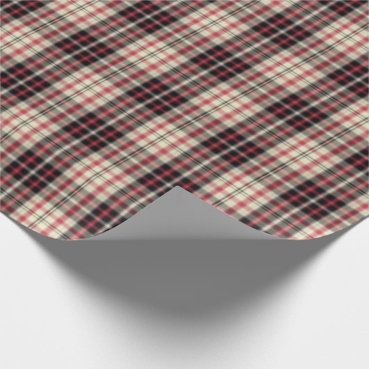 Modern beige plaid  cadeaupapier (Hoek)