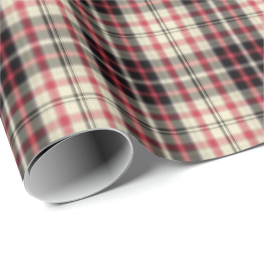 Modern beige plaid  cadeaupapier (Rol Hoek)