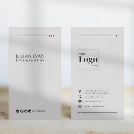 Modern Beige Social Media Neutraal Visitekaartje