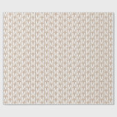 Modern beige tan aangepast initiaal monogram patro cadeaupapier (Vlak)