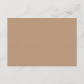 Modern Beige Tan Wedding Details Enclosure Card Informatiekaartje (Achterkant)