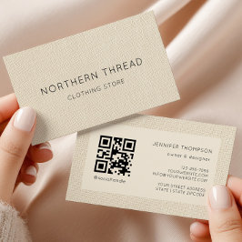 Modern Beige Textured Visitekaartje